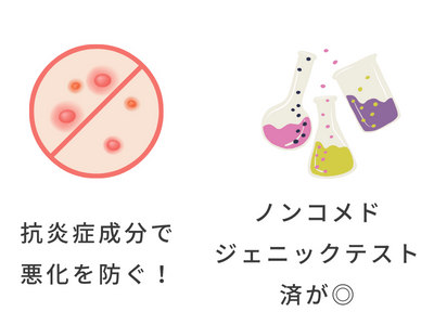 ニキビ 抗炎症 ノンコメドジェニック