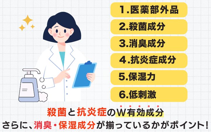 二の腕ぶつぶつケア ボディソープの選び方6つのポイント